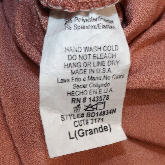 NAKED WARDROBE Dress, L, Bodycon, Rushed/Swaddled Skirt, long sleeves, Wiggle - Picture 8 of 9